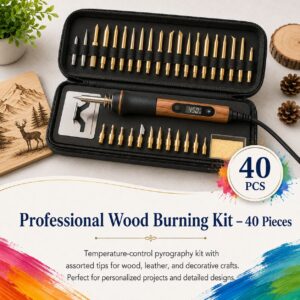 Professional Wood Burning Kit – 40 Pieces