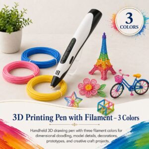3D Printing Pen with Filament – 3 Colors